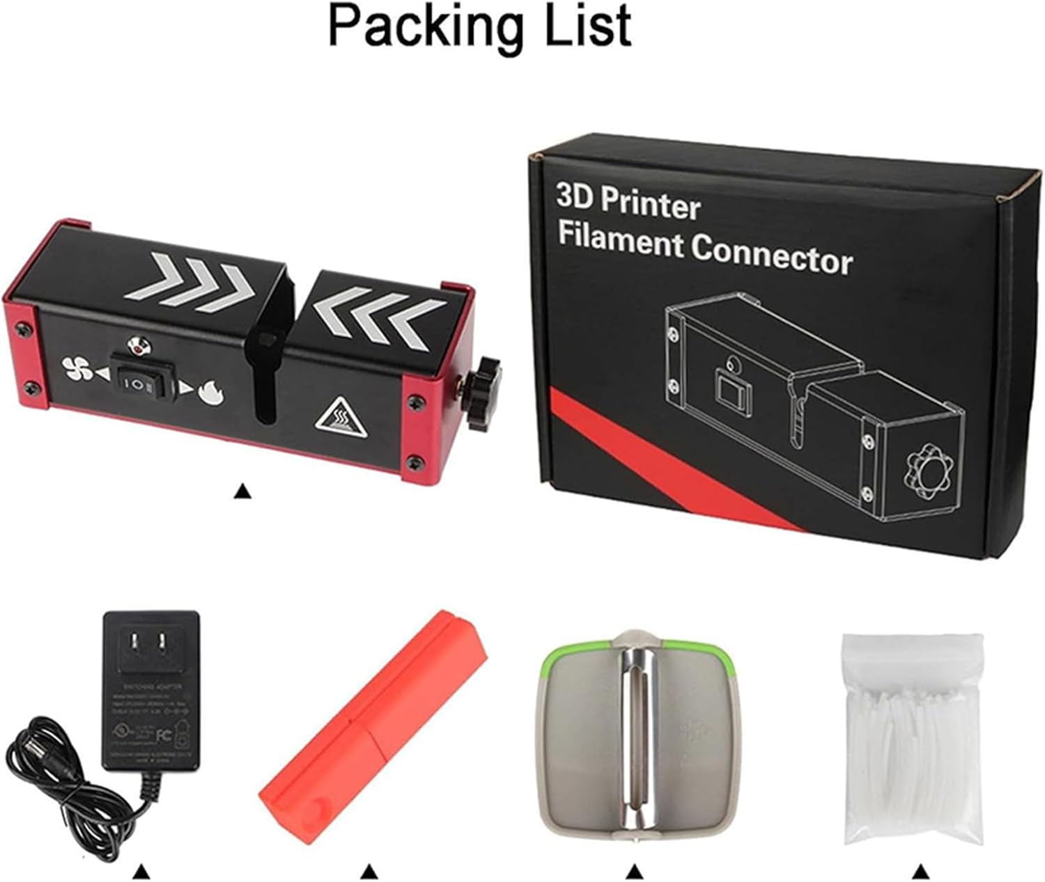 Filament Welder, 3D Printer Filament Connector, Filament Recycler Machine, Applicable Filament Diameter 1.75mm, Adjustable Clamp Tension, for PLA/ABS/PC/PETG/TPU