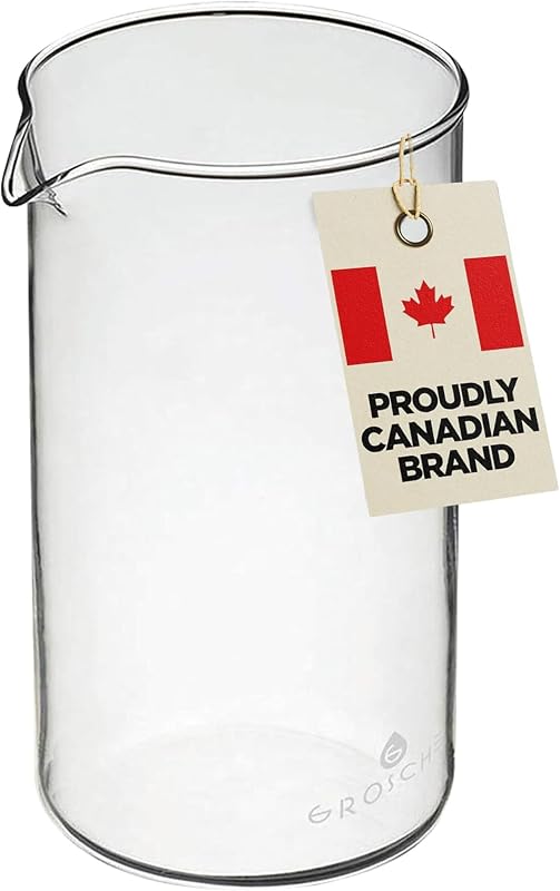 GROSCHE Borosilicate 3.3 Glass French Press Replacement Beaker, 34 oz