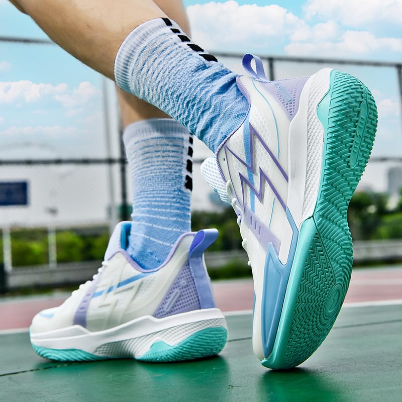 Image of Women Basketball Shoes Fashion Sneakers Comfortable Unisex Athletic Lightweight Non Slip Outdoor Sport Volleyball Shoes