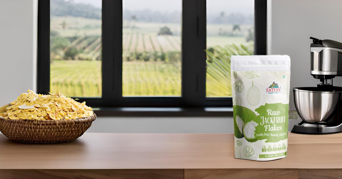 EATERY HARVEST by Saipro Raw Jackfruit Flakes, 100g, Katahal Gluten-Free No Added Sugar, Plant-Based Meat Substitute, Diabetic Friendly-Healthy Lifestyle Sourced from kerala- For jackfruit flour roti| Nachos| waffles |sweets|cake, No added preservatives - Image 4 thumbnail