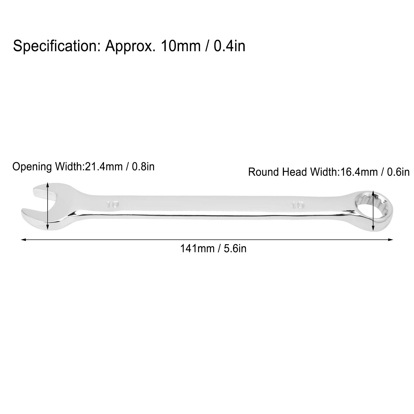 TRUSCO Bolt Extractor Combination Spanner, 0.5 inches (12 mm), TBECL-12 x 10