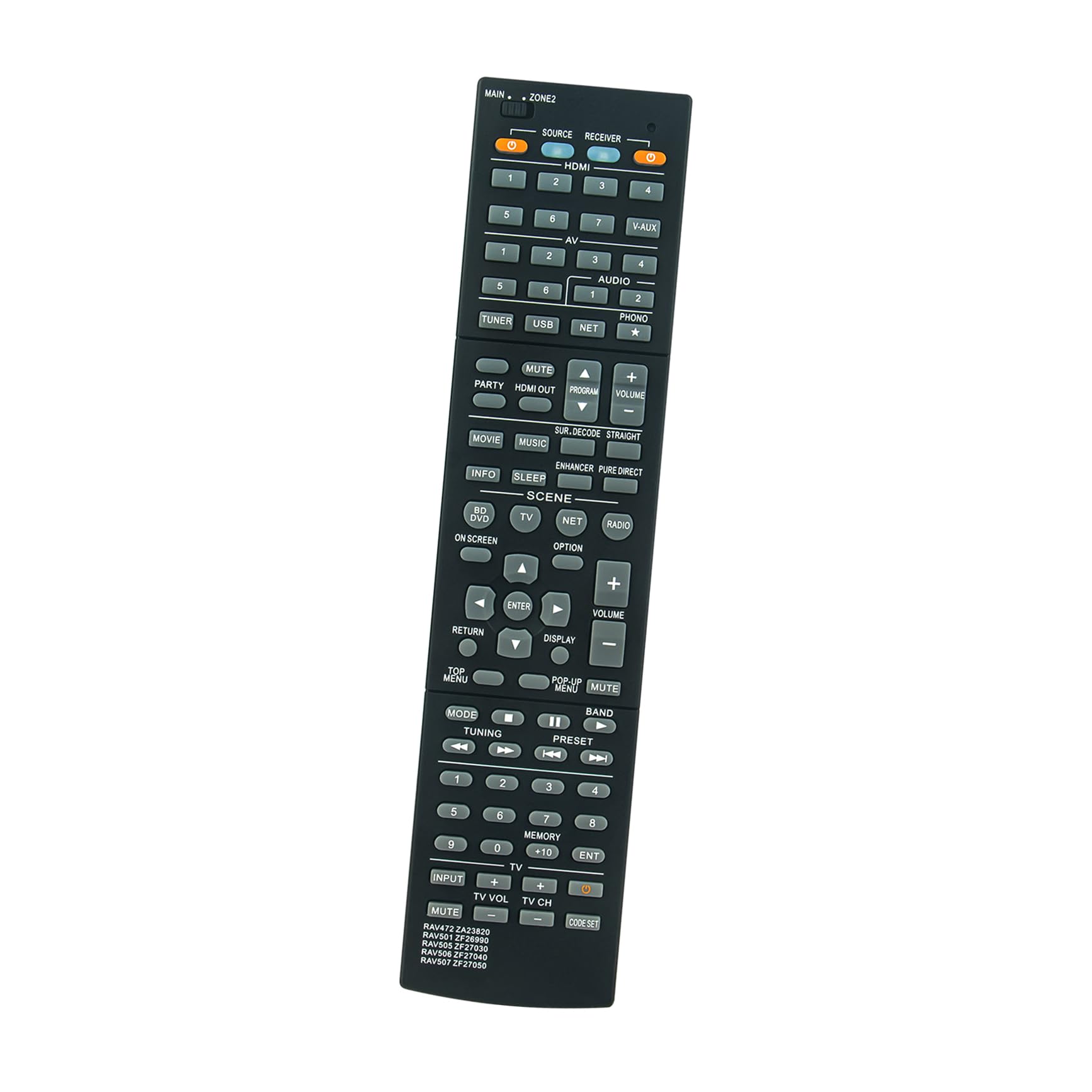 RAV472 pilot zamienny kompatybilny z Yamaha Video A/V AV Receiver HTR-6065 RX-A720 RX-V673 HTR-6066 RX-V675 RX-V675BL RXA730 TSR-6750WA TSR6750 RAV501 RAV500VRARAVRA 506 RA V507