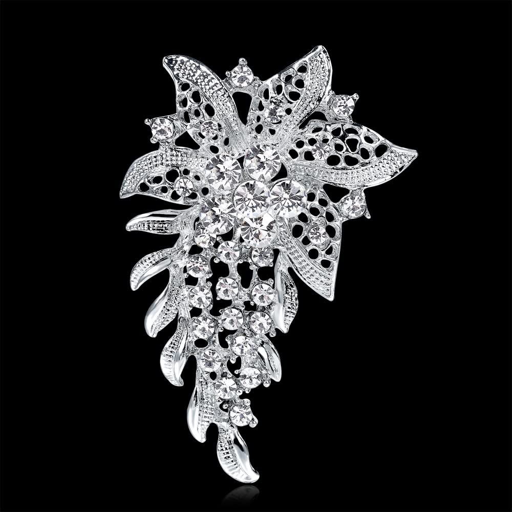 Broszka dla nowożeńców Vintage Flower Broszka ze stopu diamentu Pełna broszka z diamentem Pin Odzież Akcesoria
