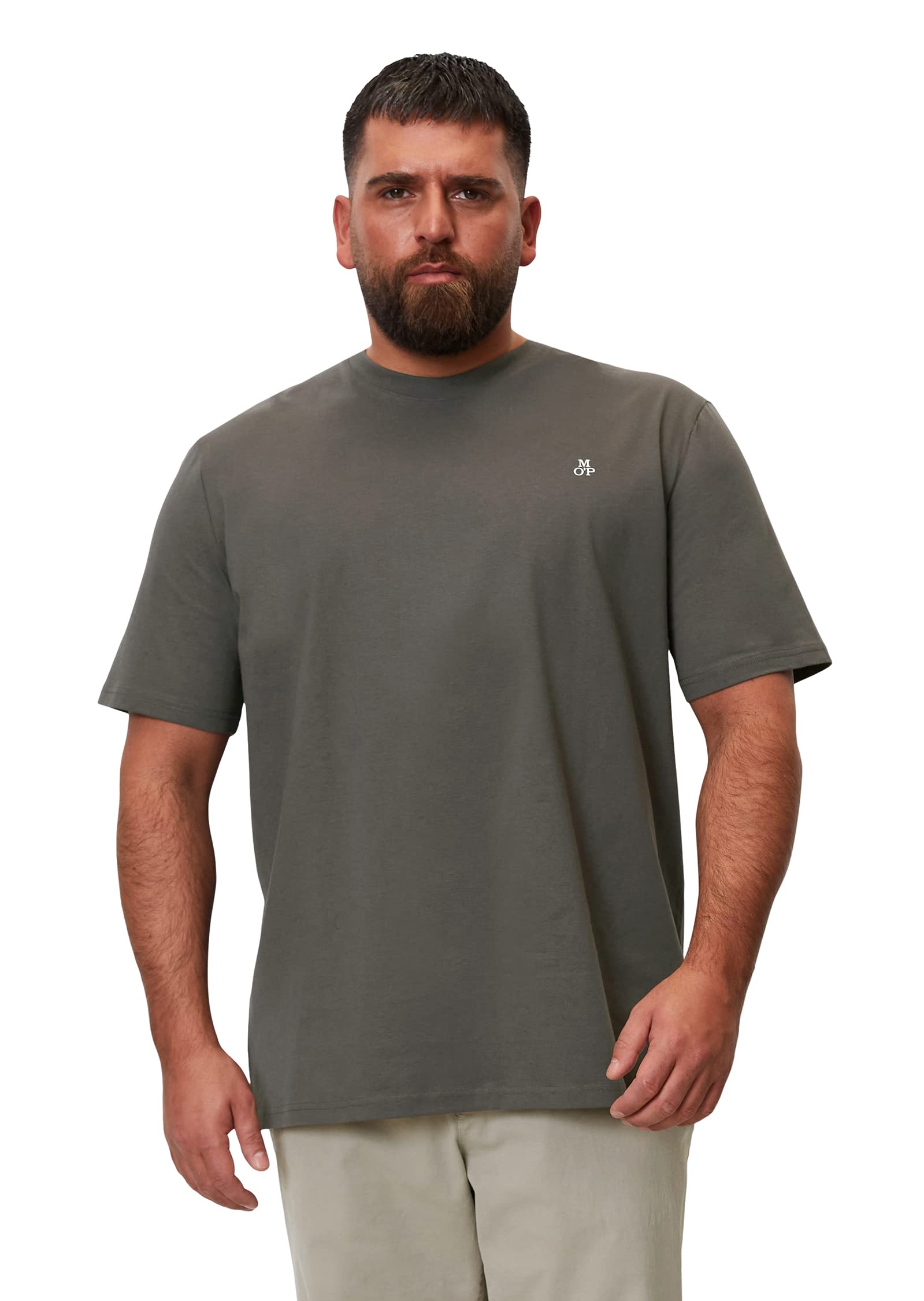 Marc OߴPolo Men's Organic Cotton T-Shirt with Round Neck, Grey (Grau), XXL