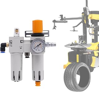 Air Pressor Oil Water Separator, Oil Water Separator Tire Changer Machine Parts with Pressure Gauge Regulator Trap Filter Pressure Regulator Kit for Eagle Ranger Triumph Maximum Pressure of 145Psi