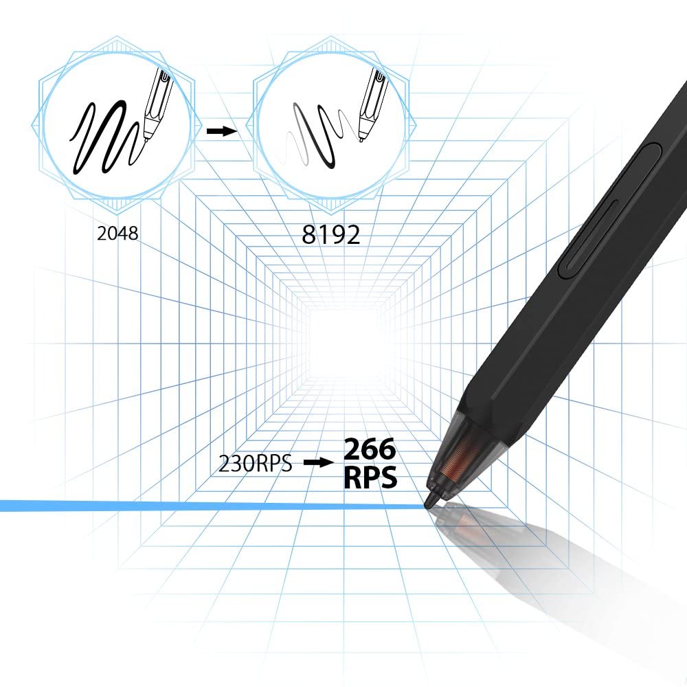 XP-PEN Deco 02 - Tableta Gráfica Dibujo Digital con Lápiz 8192 Niveles | Tableta Profesional con Goma de borrar y Botones Express, Tableta Digitalizadora Compatible con Windows, Mac OS