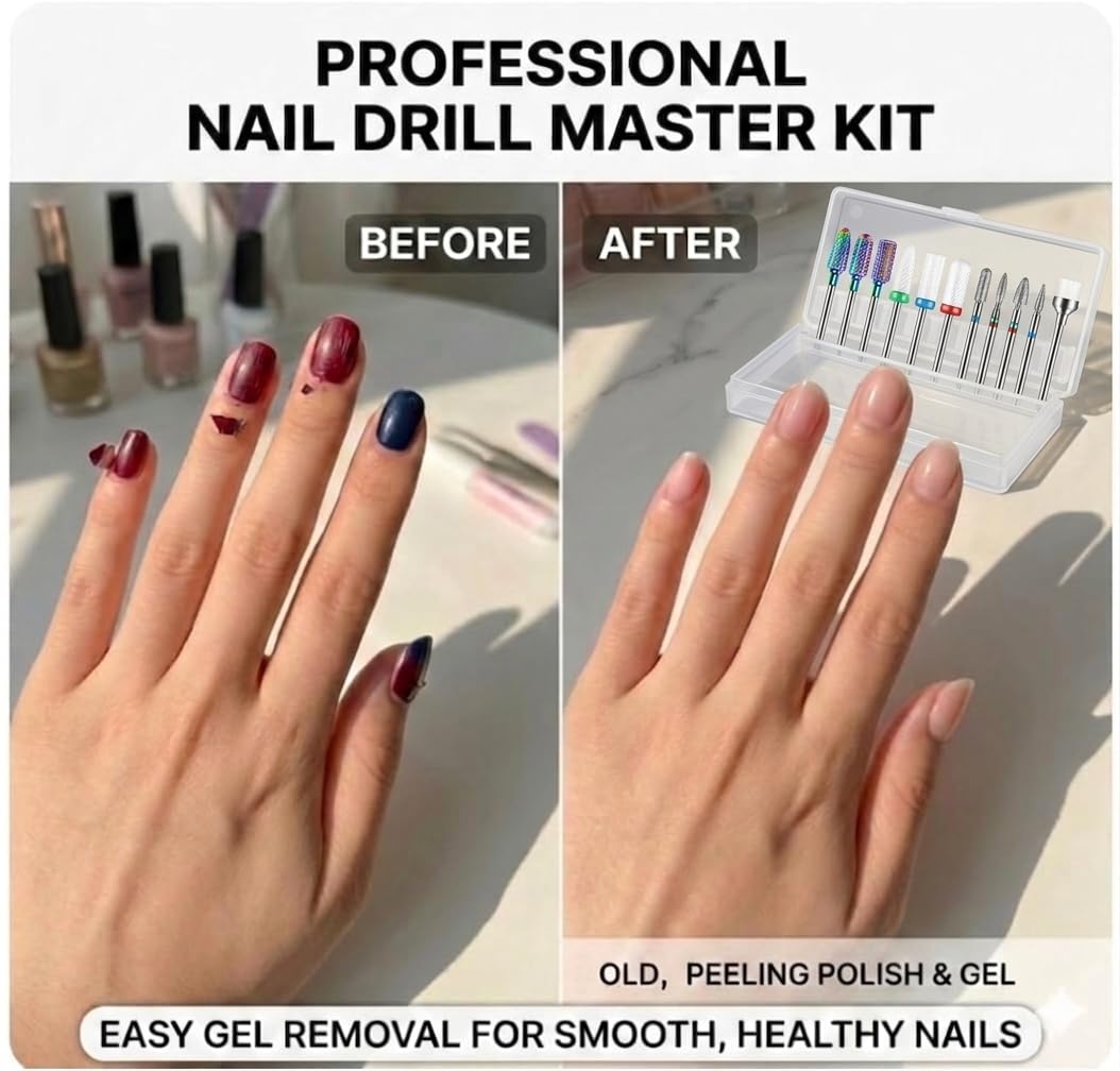 Depvko 13 nakładek do wierteł do paznokci, bity 3/32" do wiertarki do paznokci Nail Tech, węglikowe diamentowe ceramiczne bity do paznokci Efile z pędzelkiem, bity do usuwania skórek do akrylowego