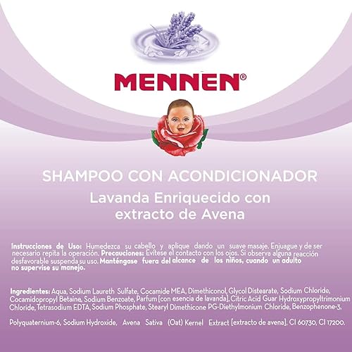 Miniatura 5 de Mennen Champú con acondicionador para Bebé con extracto de Lavanda y Avena 23.7 fl oz