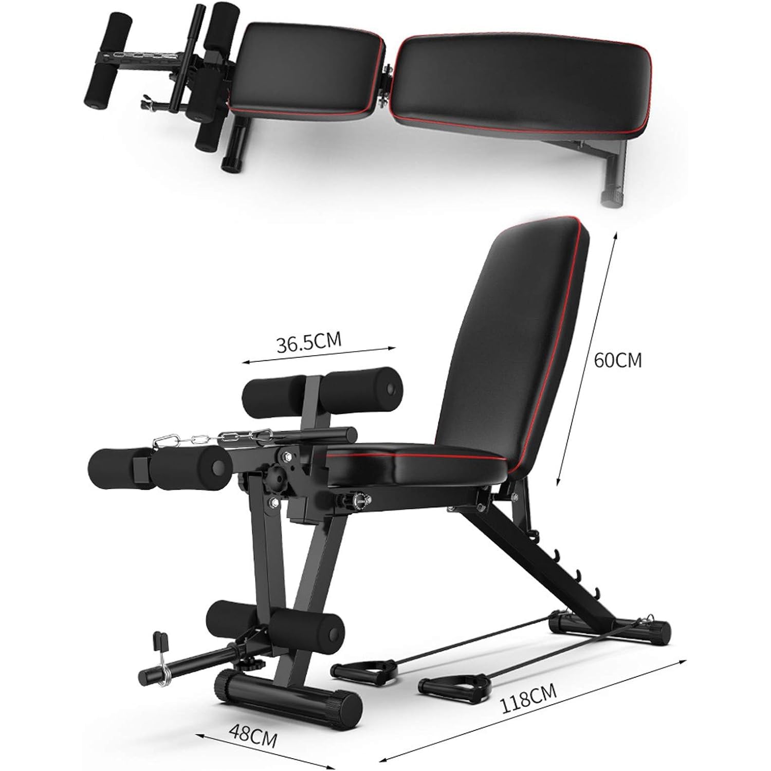 Panca Palestra Regolabile con Leg Extension E Leg Curl Panca Pesi | Panca per Pesi Regolabile Multifunzione per Tutto Il Corpo e Allenamento Casa Fitness Panca, Carico Massimo 200 kg