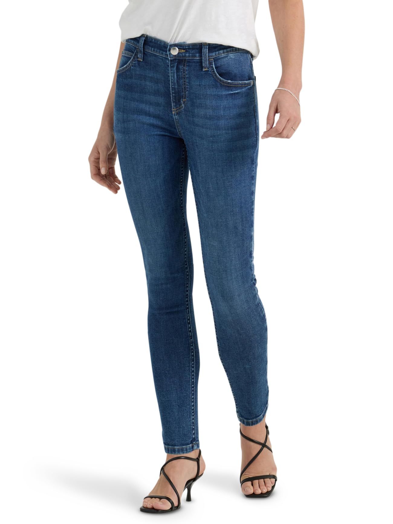 Lee Womens Legendary Mid Rise Skinny Jean, Mid Soar, 2