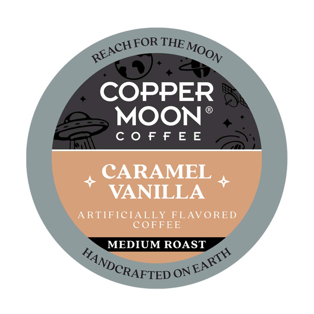 Copper MoonSingle Serve Coffee Pods for Keurig K-Cup Brewers, Medium Roast, Caramel Vanilla Blend, 36 Count