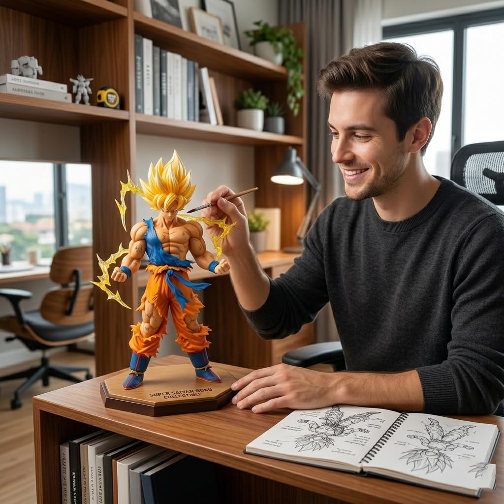 Anime Action Figure 17 cm Superhero Collectible Figure for Car Dashboard, Home Decoration & Gifting | Dragon Ball Z Style Character Statue for Anime Lovers (Goku VI) — Amazon image 4