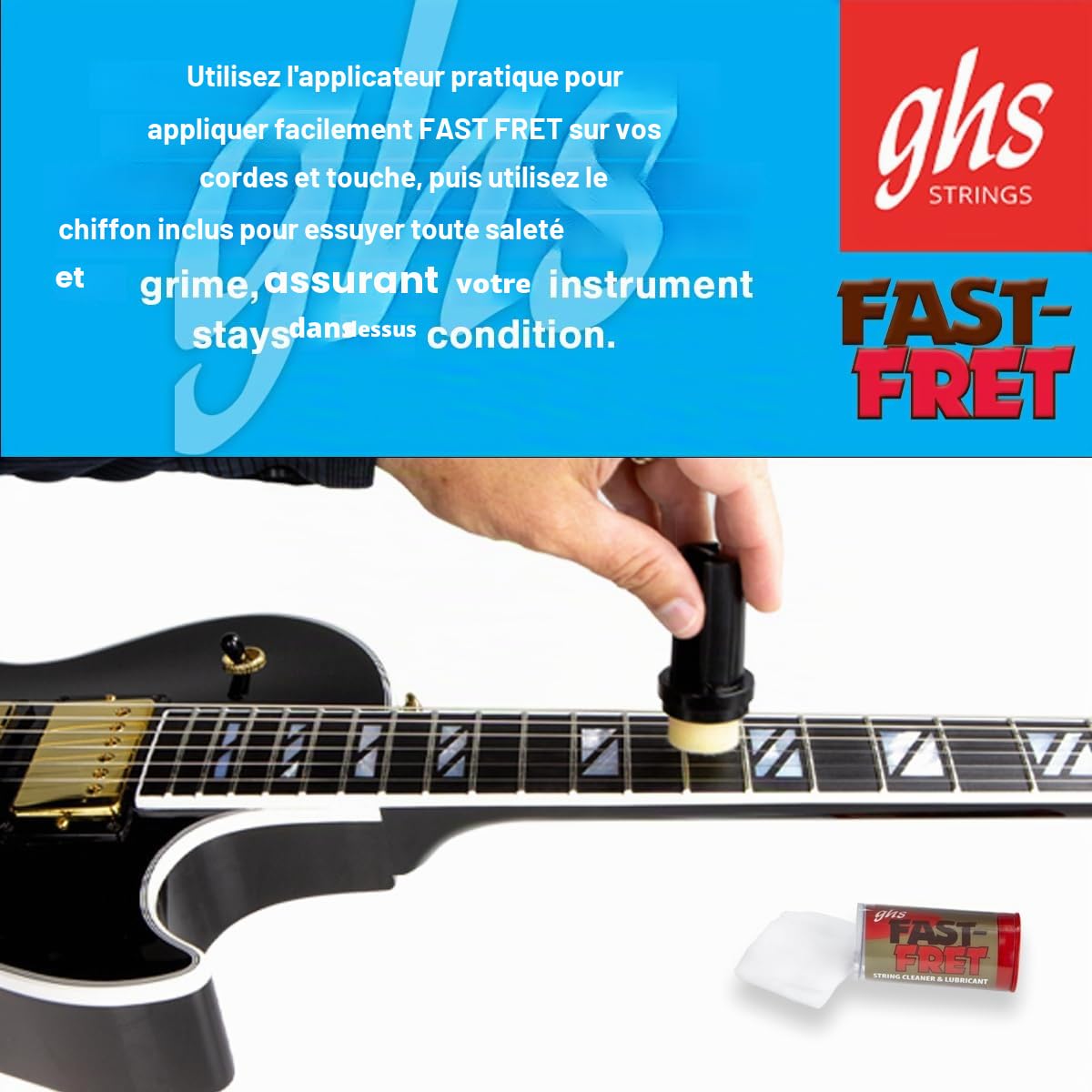 GHS - Fast-Fret A87 - Vernis pour Cordes de Guitare, Rouge