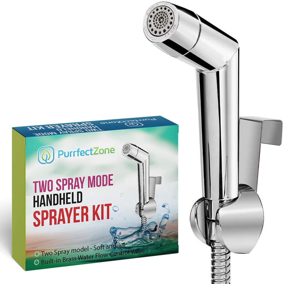 Purrfectzone Two Mode Bidet Sprayer for Toilet and Baby Cloth Diaper Sprayer, Handheld Bidet Sprayer for Toilet, Hand Held Bidet