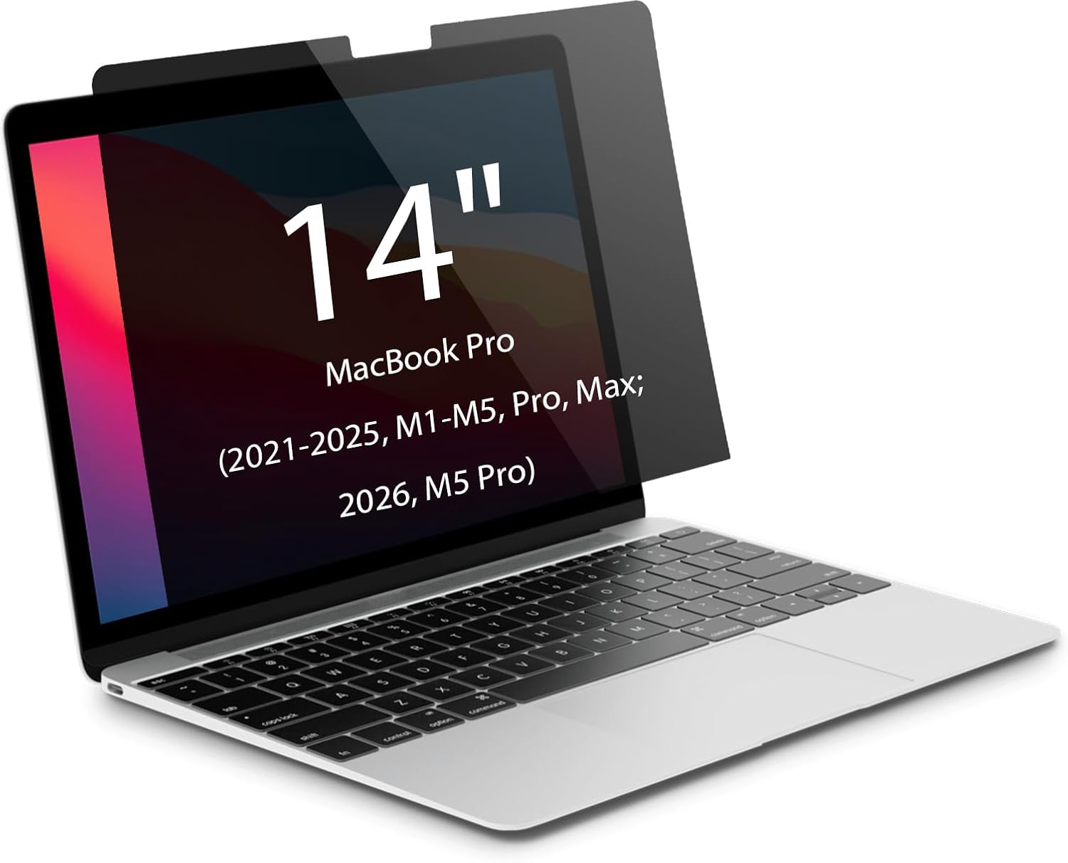 Magnetic Privacy Screen for MacBook Pro 14 inch (2021-2026, M1, M2, M3, M4, M5, Pro, Max), Detachable Screen Protector, Blue Light Blocking, Anti Glare Protector and Privacy Filter Shield