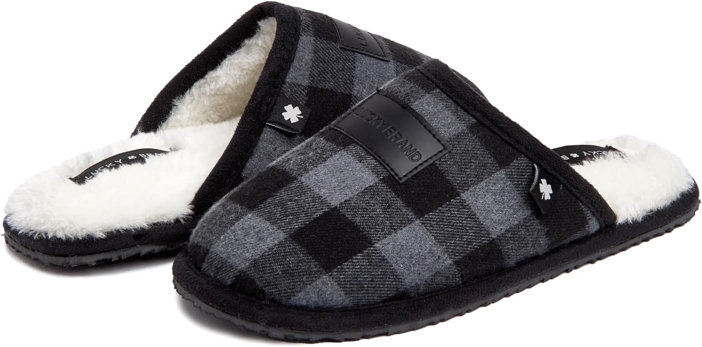 Lucky Brand Boy's Plaid Scuff Slippers – Cozy Comfort with Stylish Plaid Design for Boys - Image 4