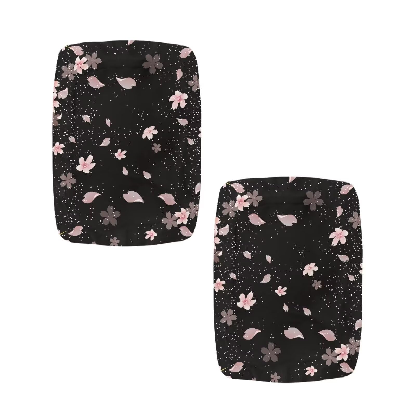 Viewamoon Cherry Blossom Kitchen Bar Stool Chair Seat Covers Rectangular 2 Pack Stretch Bar Stool Seat Cover for Home Black Dust Cover Protector