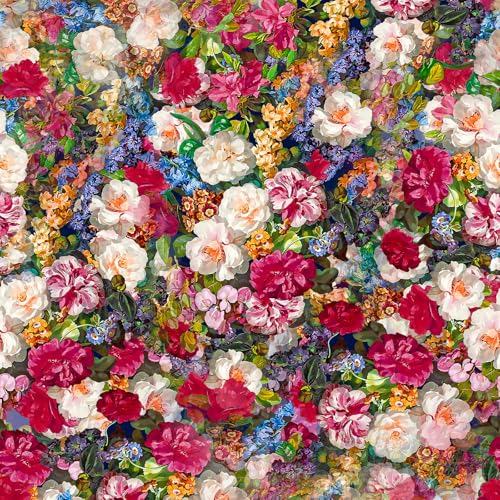 VEELIK Hot Pink Floral Peel and Stick Wallpaper Vintage Floral Wallpaper