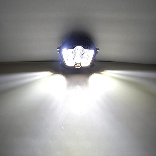 Miniatura 6 de AUXTINGS Barra de Luz LED de Trabajo de Tiro Lateral Blanca de 5 pulgadas 50W, Luz de Conducción Todoterreno, Combo Spot Flood, Lámpara de