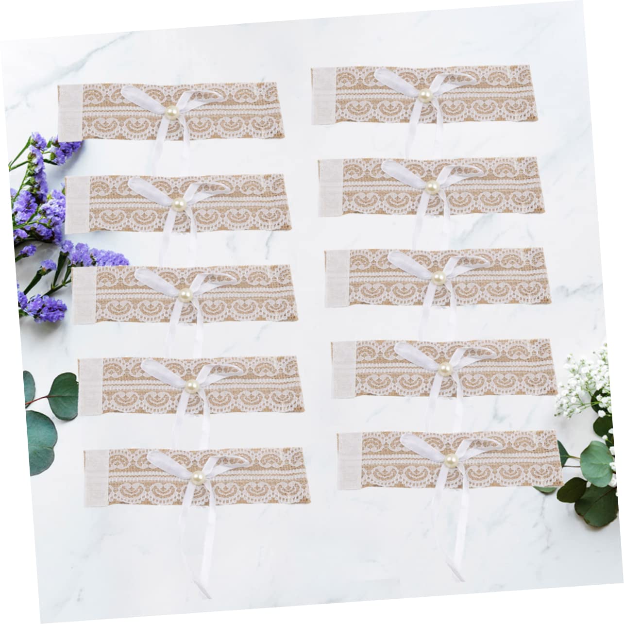 Abaodam 30stücke Lace Napkin Flachs Hochzeitsdeko Für Festlichkeiten Romantische Tischdekoration Für Partys Und Tägliche Nutzung