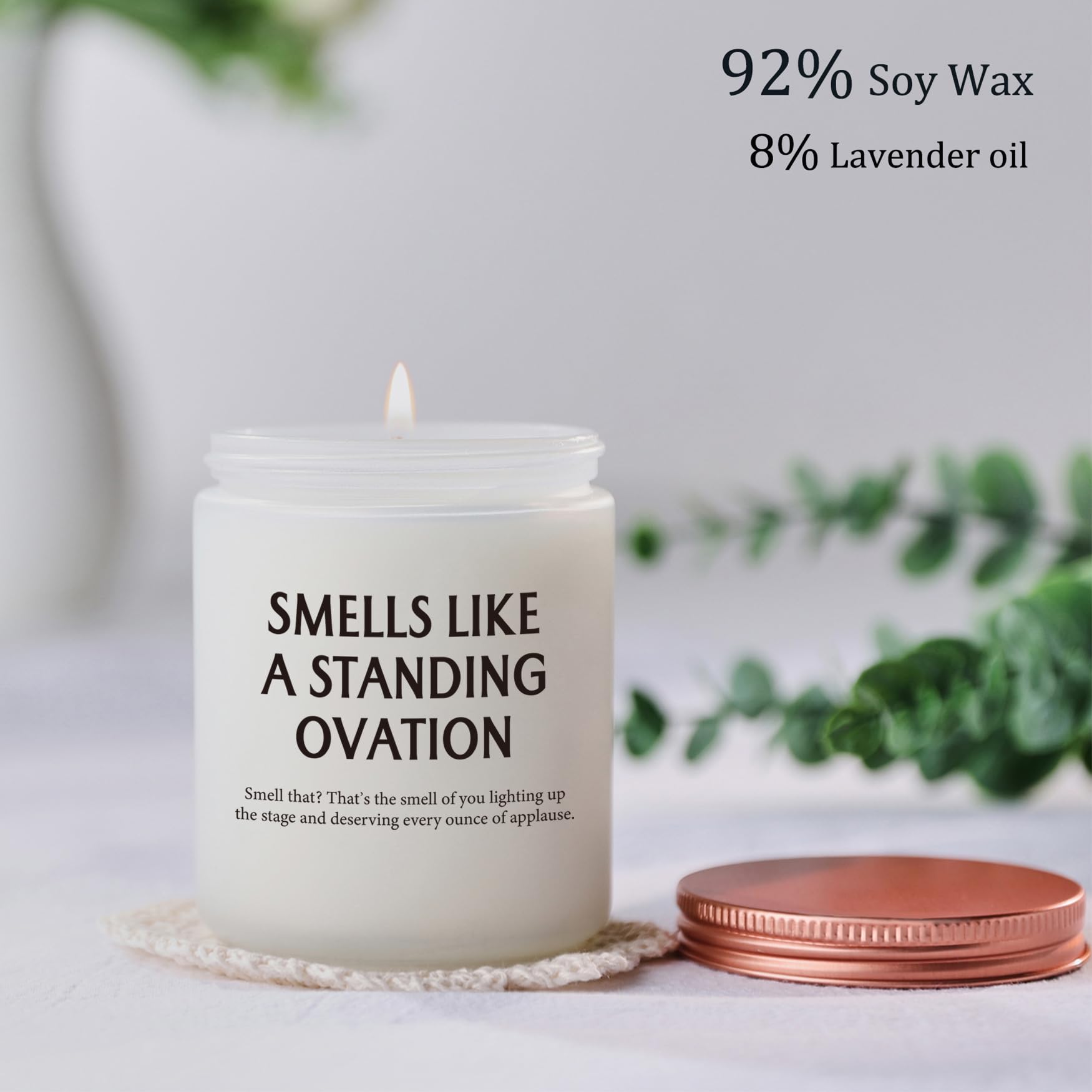 Funny Gifts for Graduates Musician Singer Actors Performer, Unique Graduation Performance Or Birthday Gift for Her Him Son Daughter Mom Students Friend Standing Ovation Candle