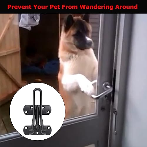 Vista 13 de Paquete de 3 pestillos de seguridad para puertas batientes con bisagras, cierre de seguridad secundario para niños, hogar, hotel, apartamento, Blanco