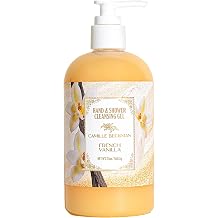 Camille Beckman Hand and Shower Cleansing Gel, French Vanilla, 13 Ounce