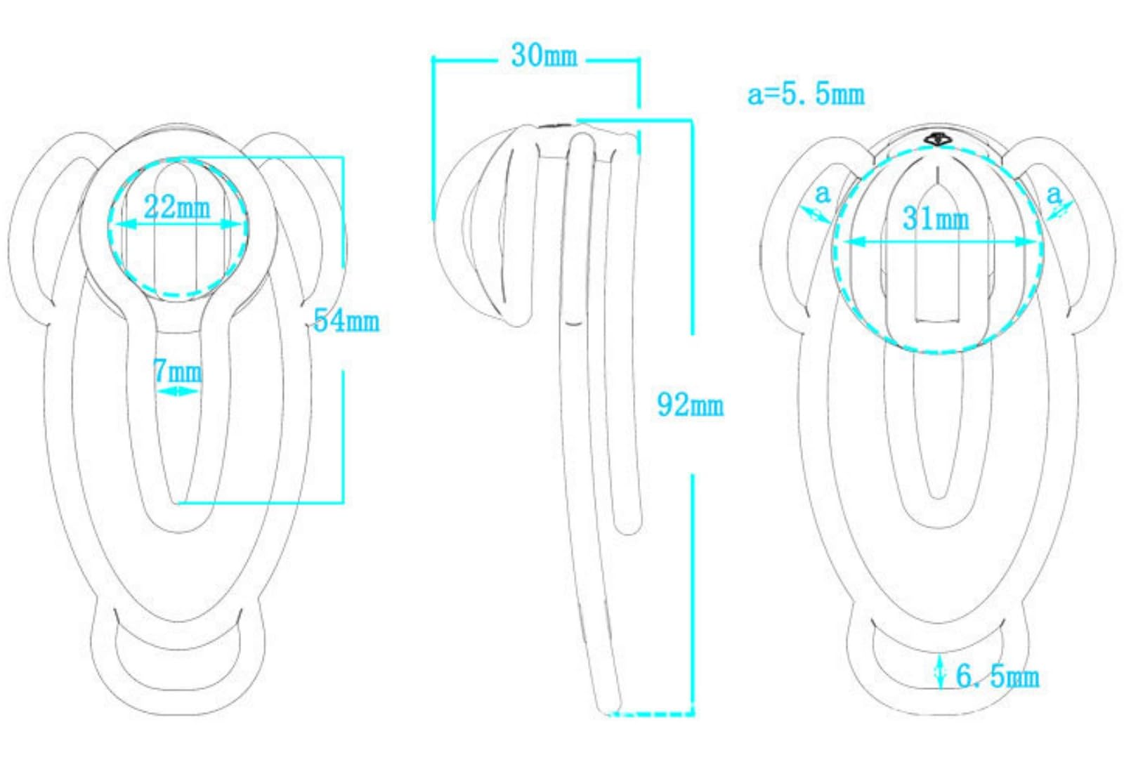 1 Lot de 2 Pinces FuFu légères et protectrices pour Hommes, Cage légère et Respirante pour Hommes avec 1 Ceinture d'assistance à Trois Voies