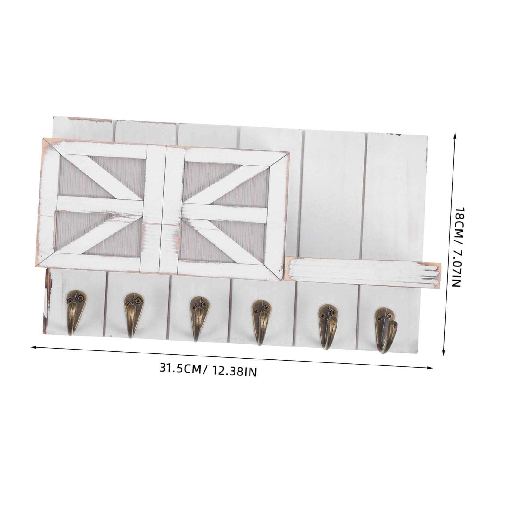 TOPBATHY Mensole da Parete in Legno e Ferro con Design Europeo Elegante, Portaoggetti e Portachiavi per Ingresso o Soggiorno