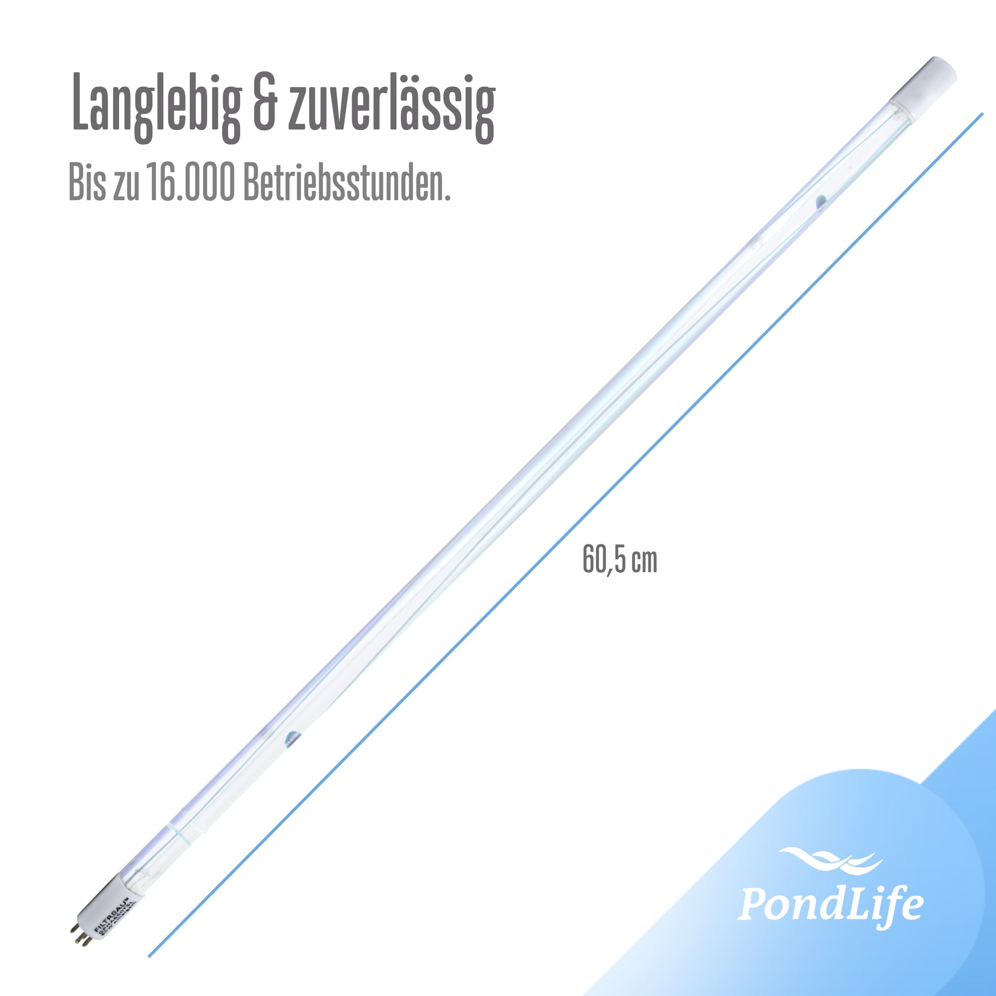 Pondlife UVC Amalgam-Ersatzröhre 80 Watt Tauch UVC gegen Algen im Teich