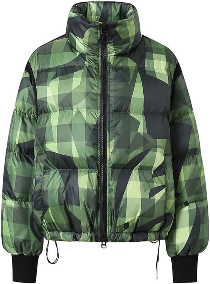 Winter Down Jacket Women's Loose Short-sleeved Stand-up Collar Casual