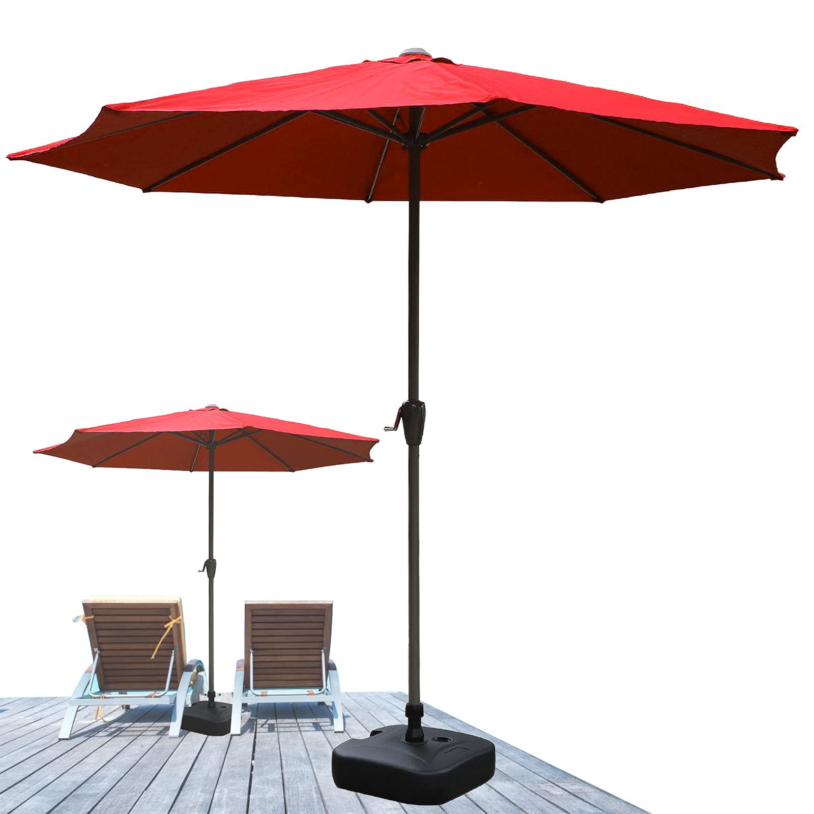 Sombrillas Sombrillas 6 del patio en la playa Mercado Platzeme Garden Mesa Correas Terraza Textil Hogar Sillas de Terraza Impermeable (Rojo, Talla Única)