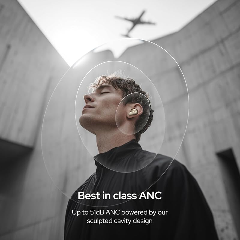 Noise Master Buds 2 with Sound by Bose (2026),51dB Adaptive ANC, Hi-Res LHDC Audio,360° Spatial Audio with Head Tracking, 6-mic ENC, Dual Pairing, Fast Charge & BT v6.1 (Carbon) image 4