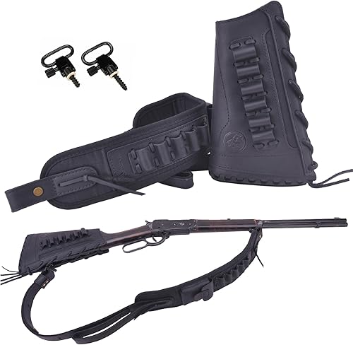 Funda de cuero para rifle con eslinga de pistola de fĂłsforo, soporte de carcasa de almohadilla de retroceso de escopeta de lona con correa de caza Funda de cuero para rifle con eslinga de pistola de fĂłsforo, soporte de carcasa de almohadilla de retroceso de escopeta de lona con correa de caza