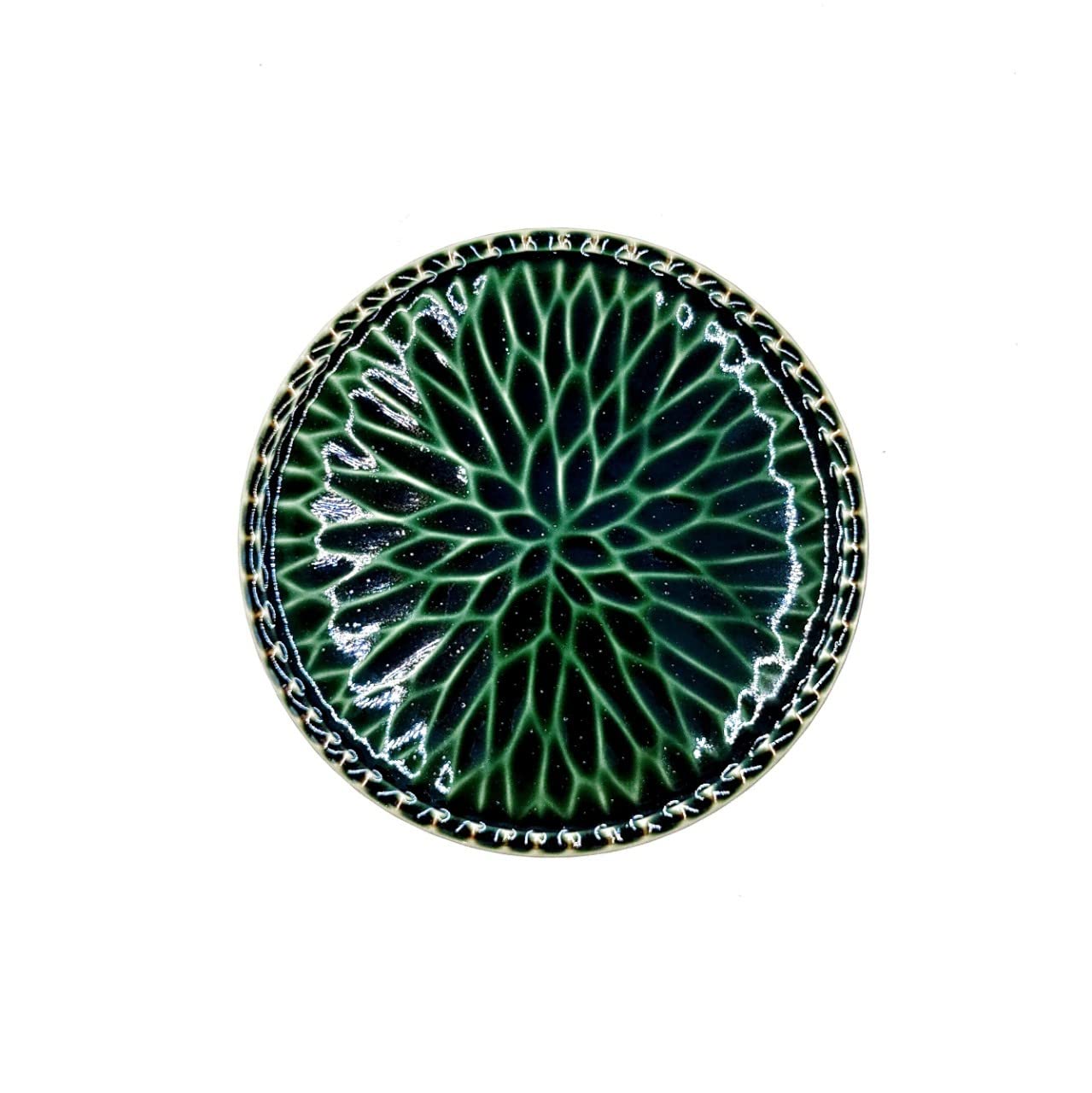 Daria Oribe Syokkidana [6.7 inches (17 cm)] Mino Ware Syokkidana | Made in Japan, Stylish Tableware, Gift for Wedding Gift, Plate, Plate, Middle Plate, Cake Plate, Cake Plate, Oribe Plate, Flat Plate,