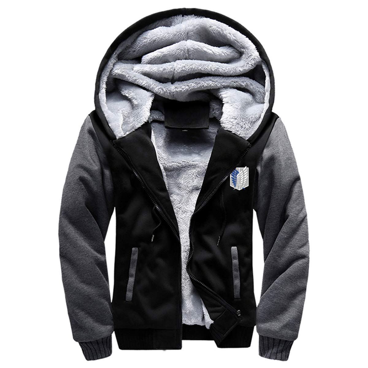ELEFINEBoys Men's Fleece Thick Hoodies Cosplay Corps Zip Jacket