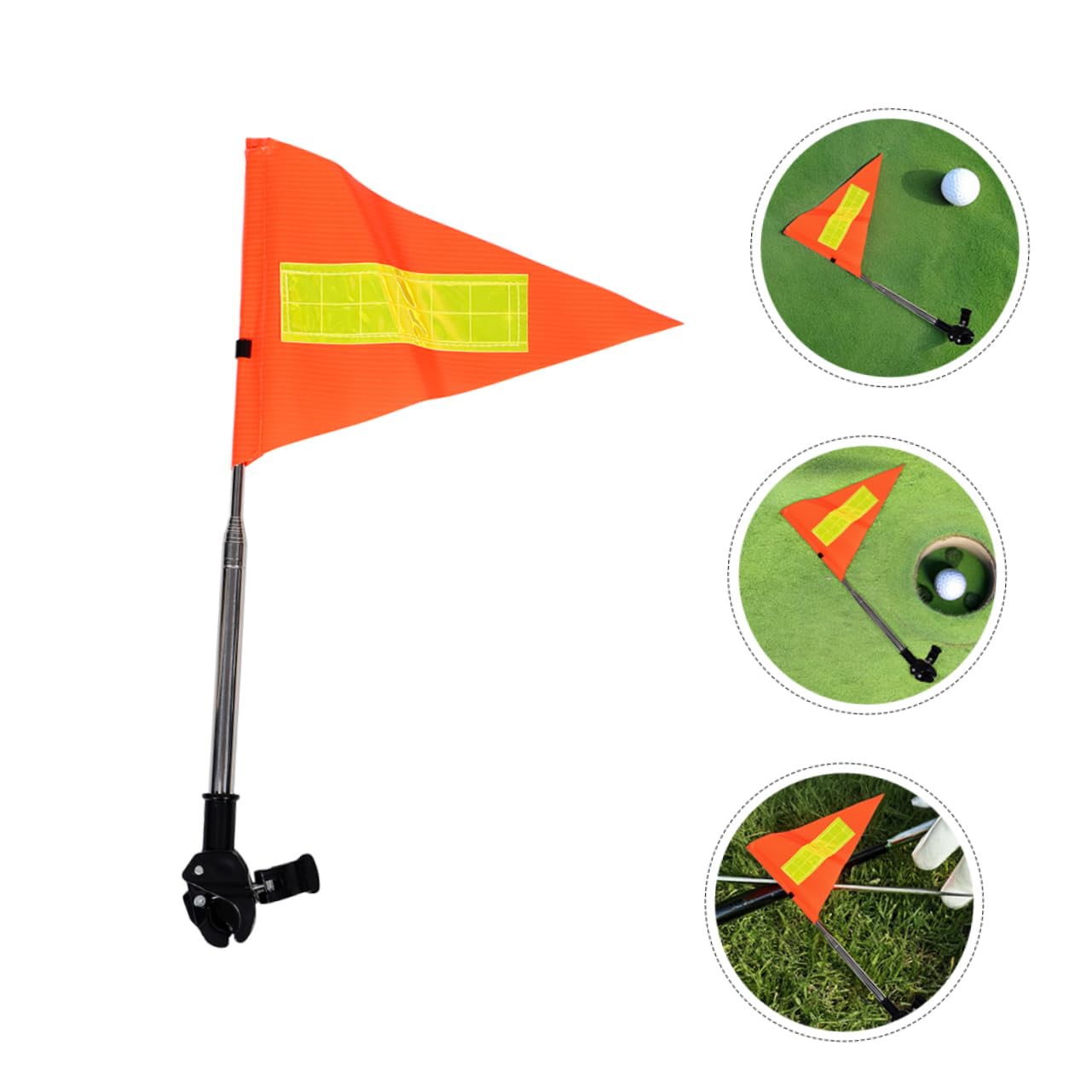 UKCOCO 2piezas Bandera De Seguridad Telescópica para Carritos De Golf Bandera Reflectante Ajustable para Sillas De Ruedas y Actividades