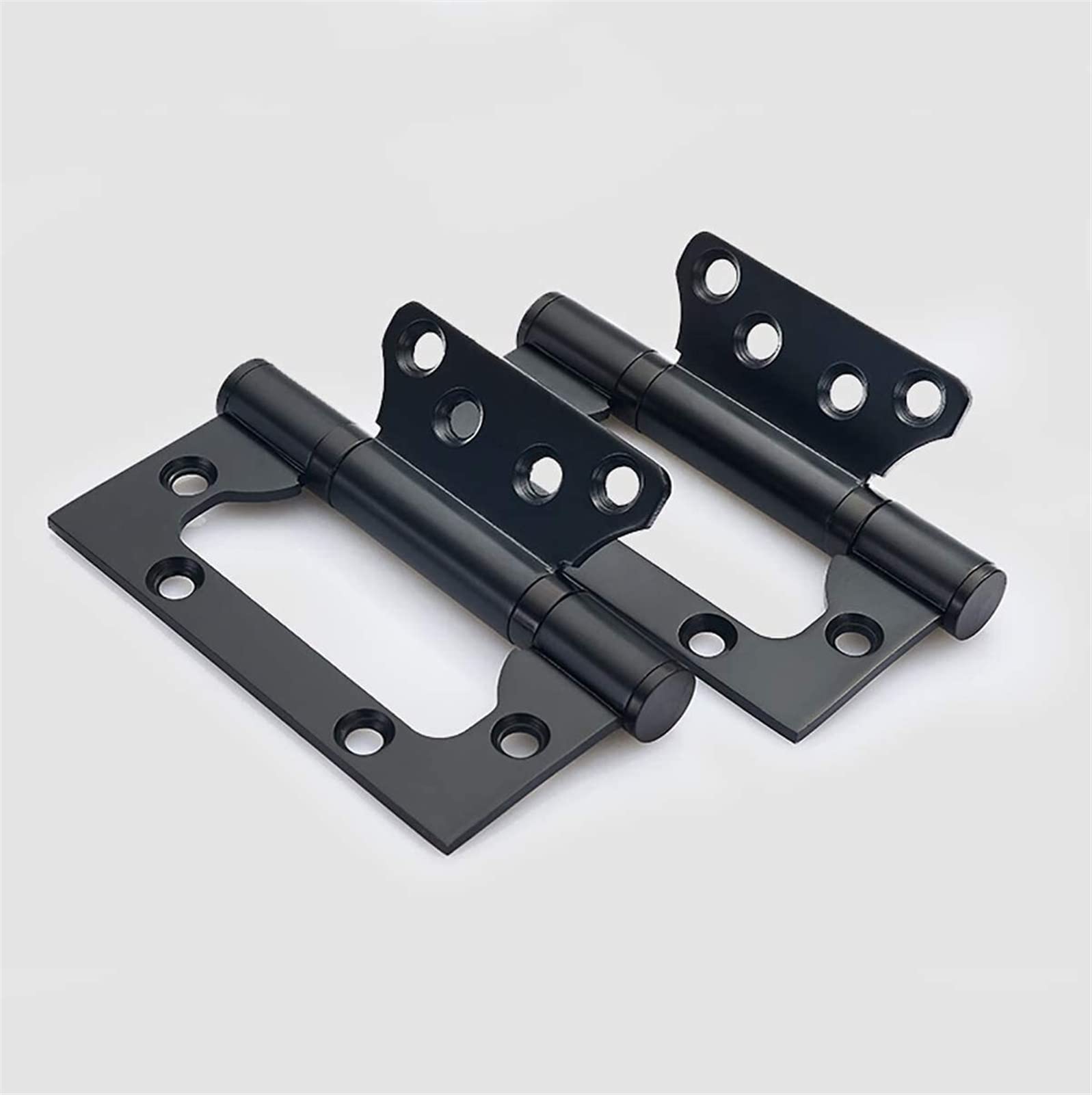 4 "100mm Imagen de Acero Inoxidable de Las bisagras Dormitorio de la Puerta de la Puerta de Madera Ranura Libre Espesada con el rodamiento de Mudo de 4 Pulgadas Bisagra de la Puerta (Color : Nero)