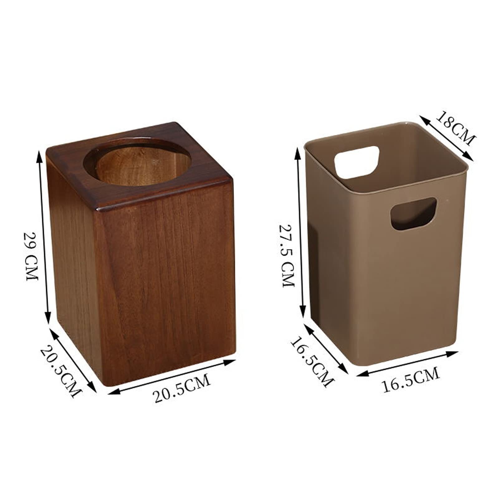 ASelected Corbeille à papier en rotin pour chambre à coucher, salle de bain, bureau ou maison