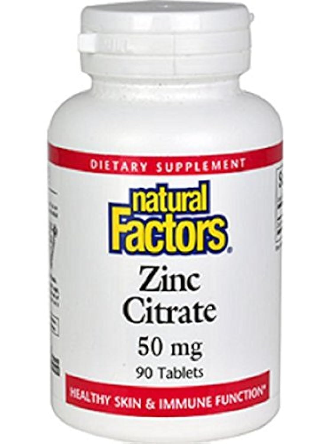 Natural Factors Zinc Citrate 50mg Tablets, 90-Count (Pack of 2)