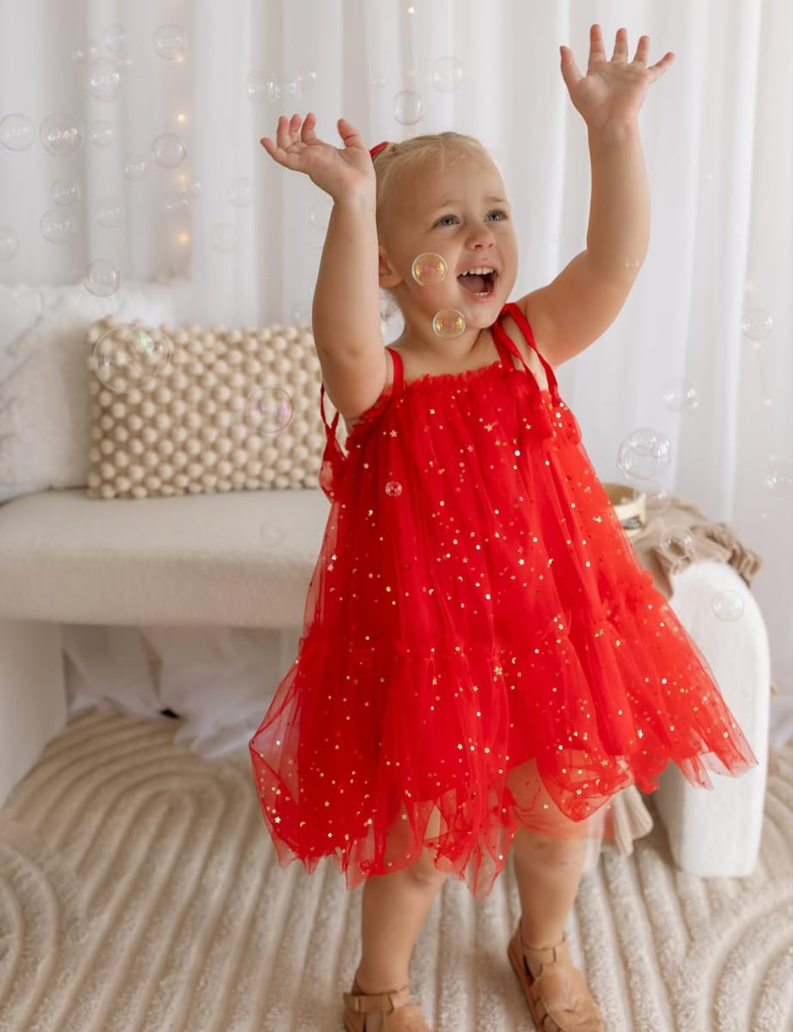 AGQT Bebe Vestido Fiesta Niña,Vestido Princesa Niña Ceremonia,3 Meses-4 Años
