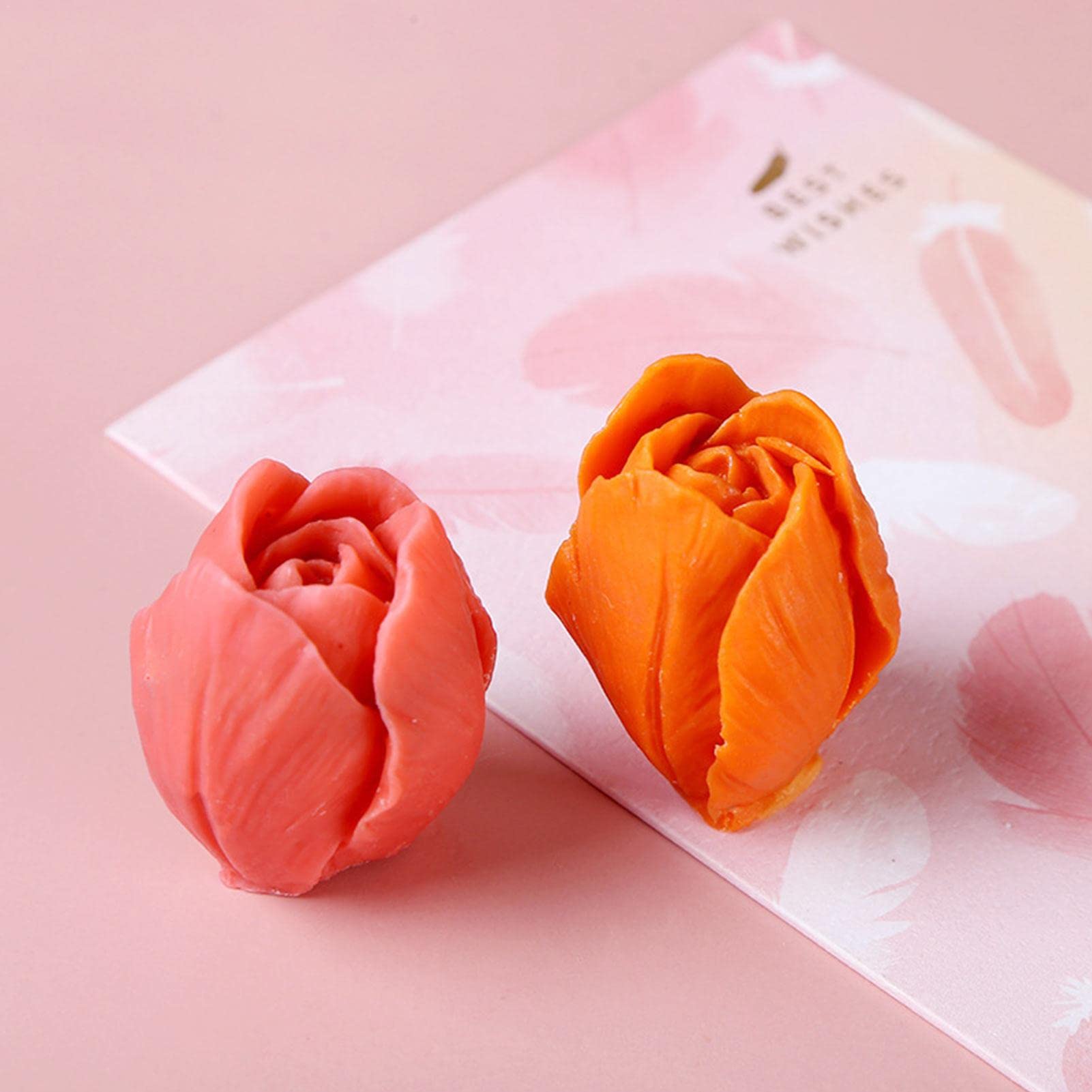 Kunst En Knutsel Mal Tulpen Siliconen Kaars Mal - Mooie Bloem Vorm Voor Het Maken Van Kaarsen, Zeep Of Hars Kunst, Ongeveer 7.5x10.7x6.5 Cm Siliconen Kaars Mal Tulp