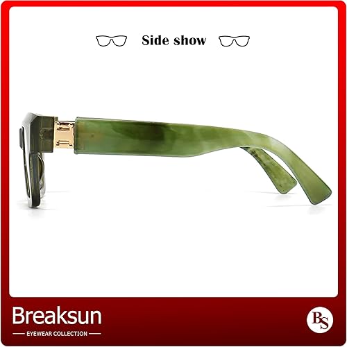 Miniatura 4 de Breaksun Gafas cuadradas de moda para mujeres y hombres, lentes de bloqueo de luz azul, gafas negras con marco grueso, gafas de computadora