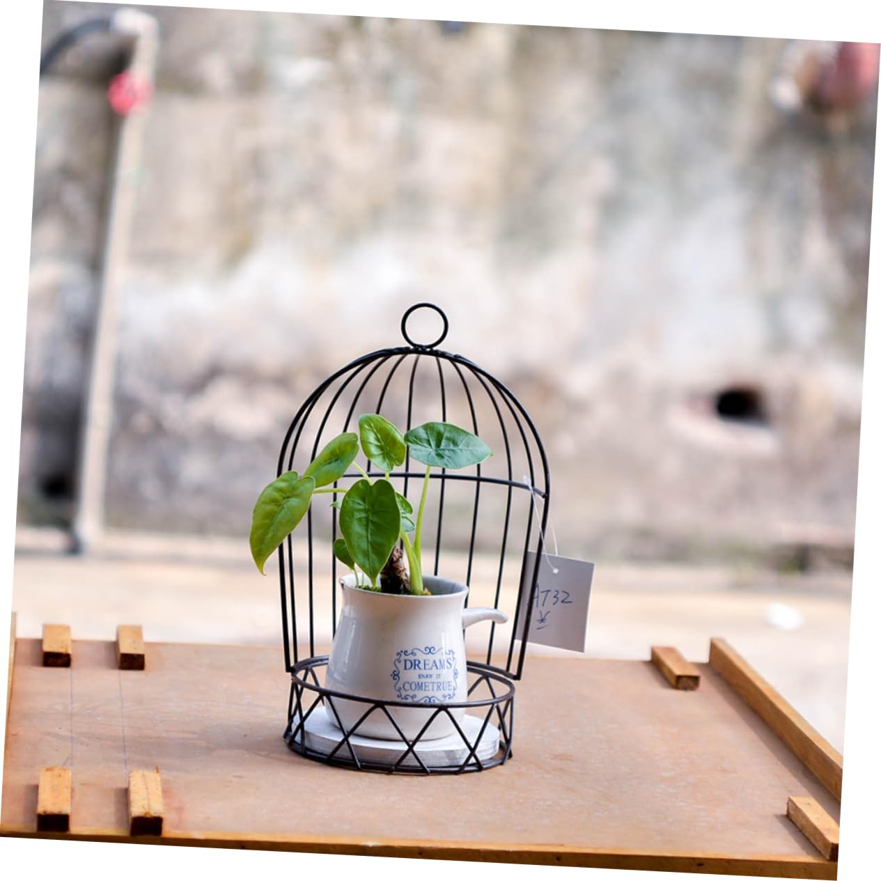 Portavaso da Appendere per Uccelli Decorativa Metallo per Piante per da Tavolo Decorazione e Adatto per Balcone e Ufficio