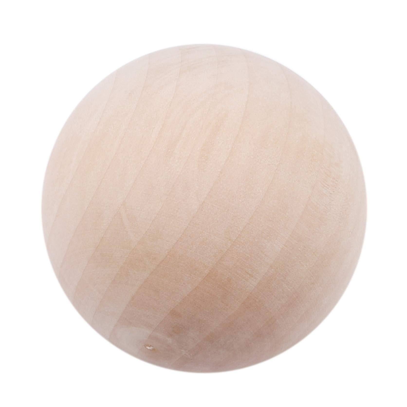 DYSCN Natural Round Hardwood Ball Unfinished Craft Ball For Diy Craft Project Decoration,Wood Color,8Cm