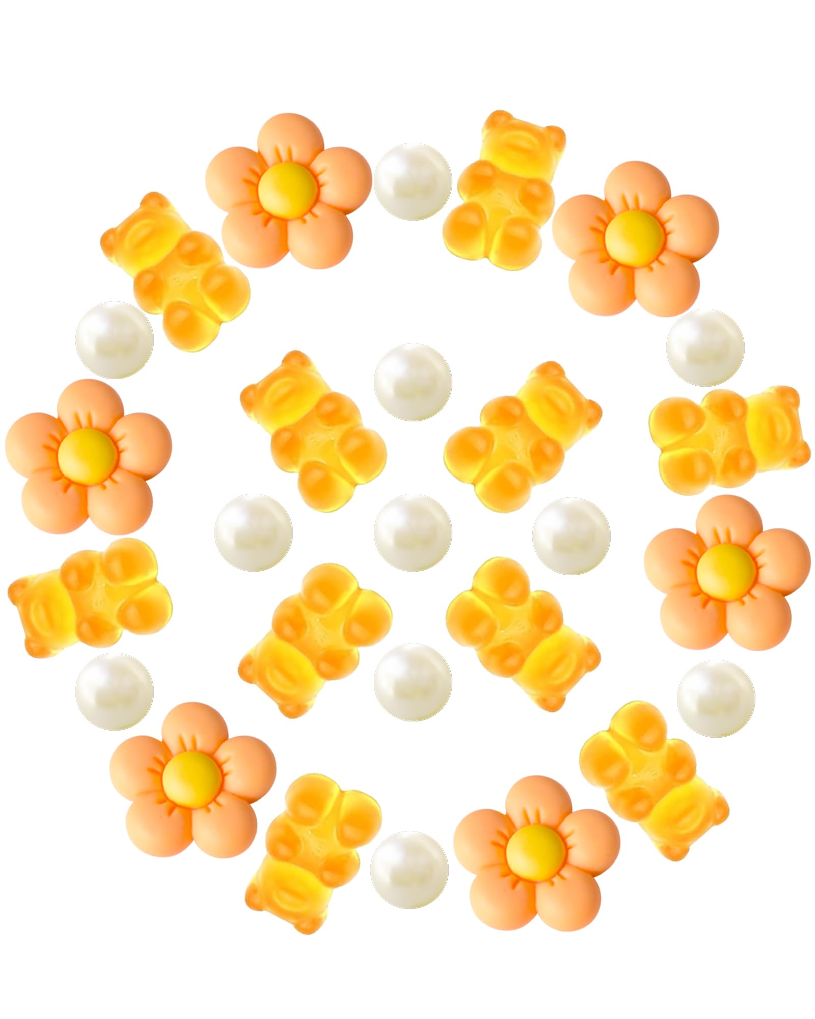 GIDDITZGummy Bears Shoe Charms Bear Chain,Daisy Flower Charms Decoration Shoes for Women Girls Kids Party Favor Gifts