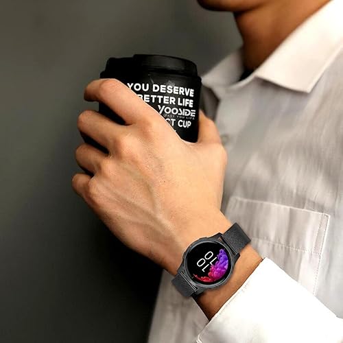 Miniatura 8 de Abanen Correa de reloj para Garmin Vivoactive 4S  Vivomove 3S Venu 2S, correa de malla de metal de acero inoxidable de liberación rápida para mujer