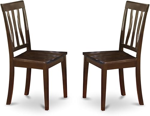 Miniatura 5 de East West Furniture LYAN7-CAP-W - Juego de mesa de cocina de 7 piezas que consta de una mesa de comedor rectangular con hojas de mariposa y 6 sillas