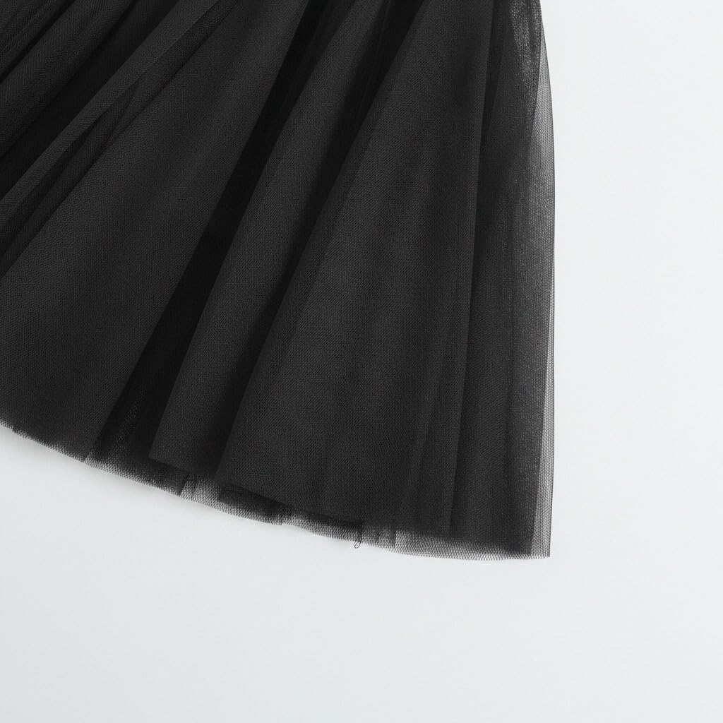 Girls Long Tulle Skirts High Waist Elastic A-line Mesh Tutu Skirts Maxi Skirt for Party
