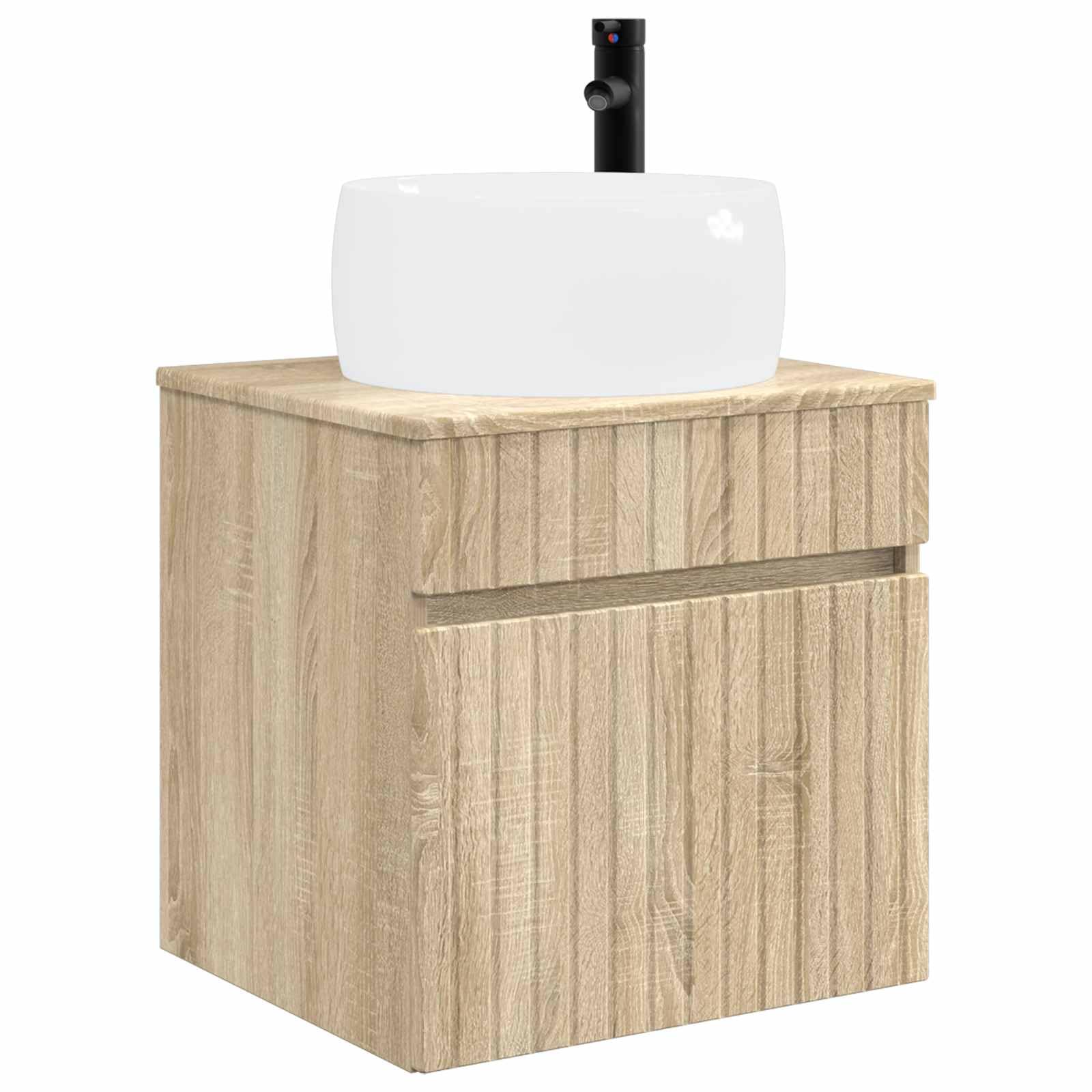 Vidaxl Sonomaoak Wall-Mounted Sink Vanity Sonoma Oak 49 X 44.5 X 66 Cm,